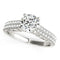 14k White Gold Pronged Diamond Antique Style Engagement Ring (1 1/3 cttw)